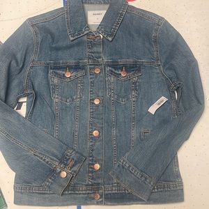 Of Navy denim jacket size small. NWT